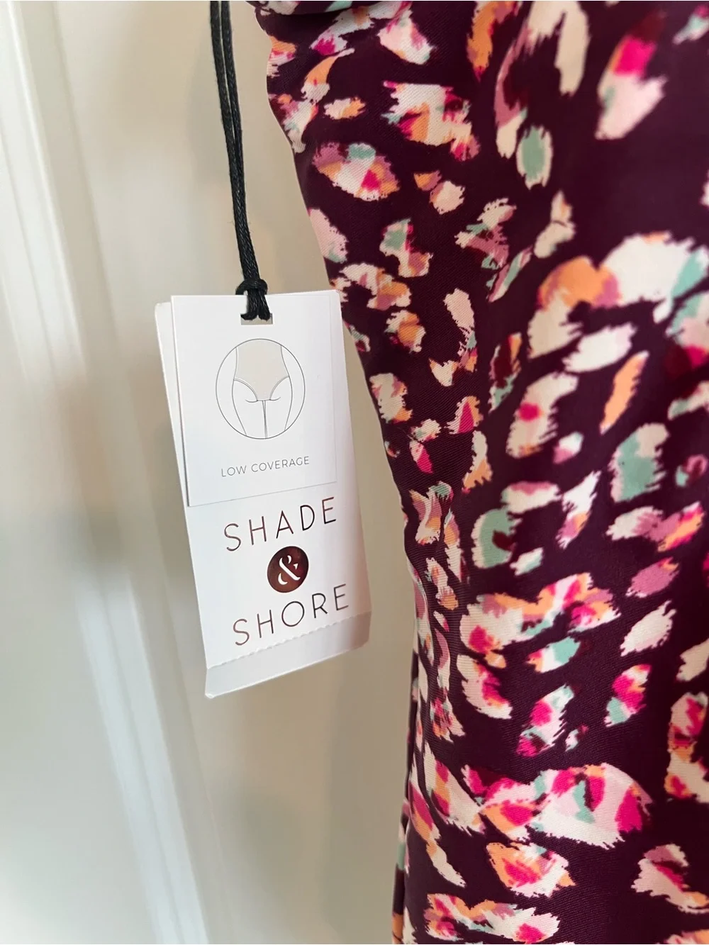 SHADE & SHORE Floral Print Cheeky One Piece Swimsuit M - Picture 8 of 8